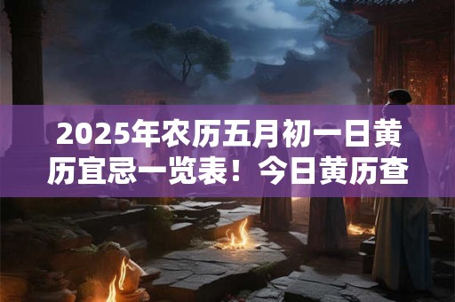 2025年农历五月初一日黄历宜忌一览表！今日黄历查询