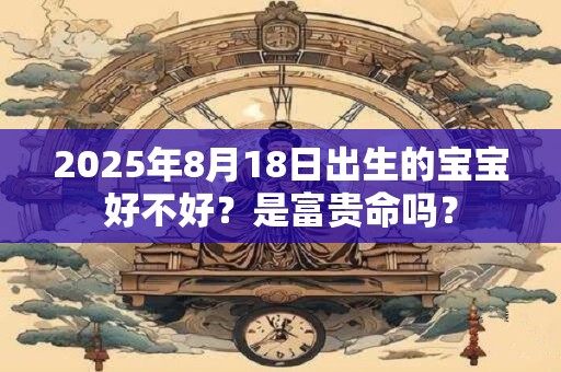 2025年8月18日出生的宝宝好不好？是富贵命吗？