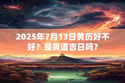 2025年7月13日黄历好不好？是黄道吉日吗？
