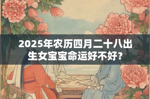 2025年农历四月二十八出生女宝宝命运好不好？