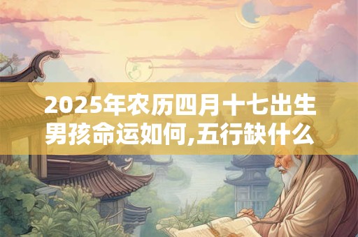 2025年农历四月十七出生男孩命运如何,五行缺什么？