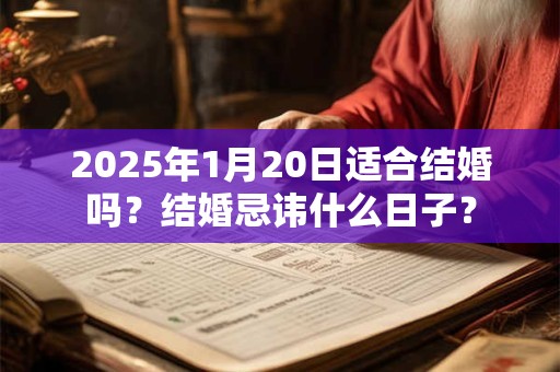 详细阅读:2025年1月20日适合结婚吗?结婚忌讳什么日子? 2025年1月20日适合结婚吗?结婚忌讳什么日子?