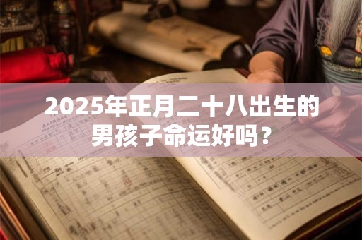 2025年正月二十八出生的男孩子命运好吗？