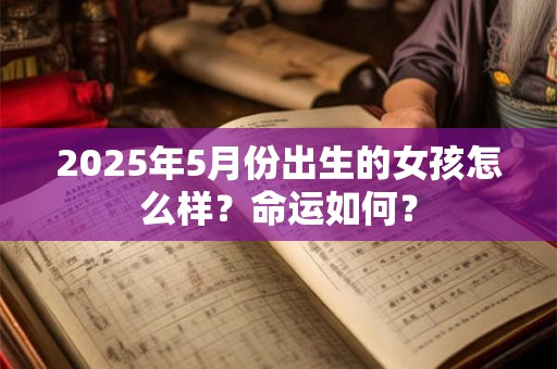 2025年5月份出生的女孩怎么样？命运如何？