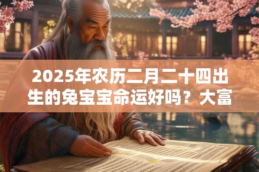 2025年农历二月二十四出生的兔宝宝命运好吗？大富大贵吗？