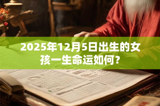 2025年12月5日出生的女孩一生命运如何？
