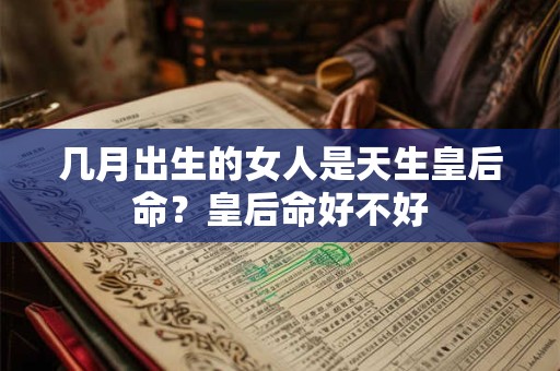 几月出生的女人是天生皇后命？皇后命好不好