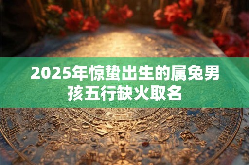2025年惊蛰出生的属兔男孩五行缺火取名