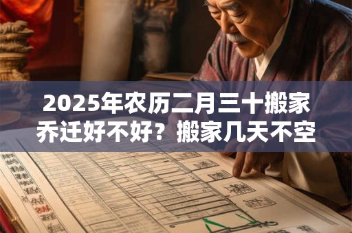 2025年农历二月三十搬家乔迁好不好？搬家几天不空房？
