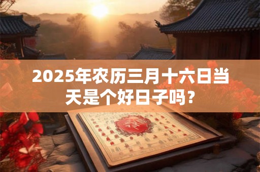 2025年农历三月十六日当天是个好日子吗？