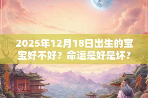 2025年12月18日出生的宝宝好不好？命运是好是坏？