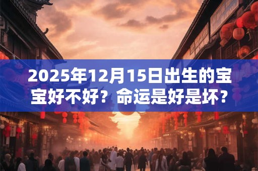 2025年12月15日出生的宝宝好不好？命运是好是坏？