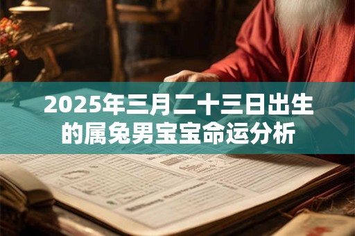 2025年三月二十三日出生的属兔男宝宝命运分析