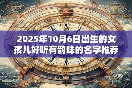 2025年10月6日出生的女孩儿好听有韵味的名字推荐