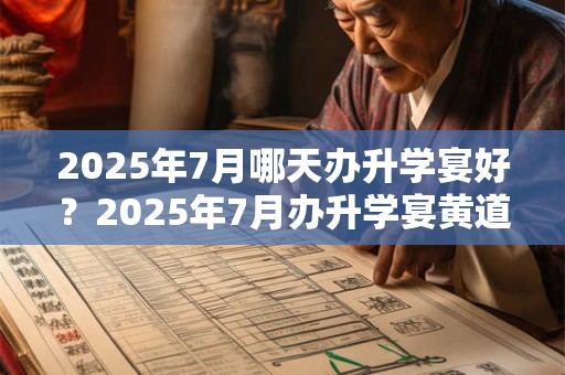 详细阅读:2025年7月哪天办升学宴好?2025年7月办升学宴黄道吉日一览 2025年7月哪天办升学宴好?2025年7月办升学宴黄道吉日一览