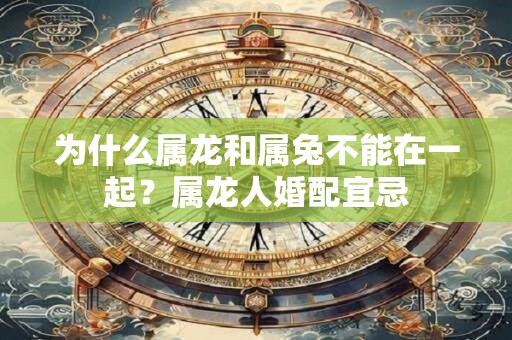 为什么属龙和属兔不能在一起？属龙人婚配宜忌