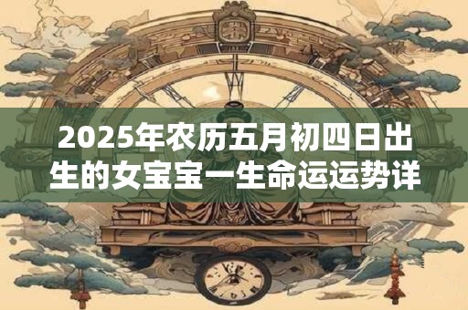 2025年农历五月初四日出生的女宝宝一生命运运势详解