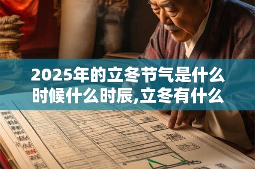 2025年的立冬节气是什么时候什么时辰,立冬有什么好的寓意和含义吗？