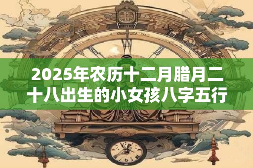 2025年农历十二月腊月二十八出生的小女孩八字五行取名大全集