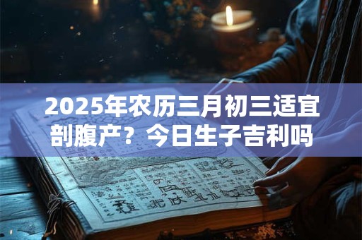 2025年农历三月初三适宜剖腹产？今日生子吉利吗