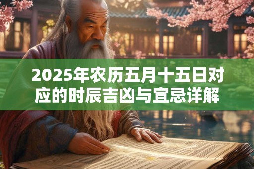 2025年农历五月十五日对应的时辰吉凶与宜忌详解