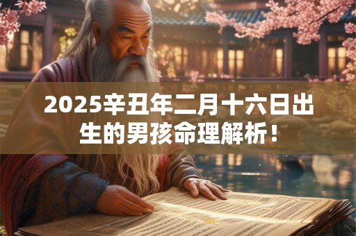 2025辛丑年二月十六日出生的男孩命理解析！