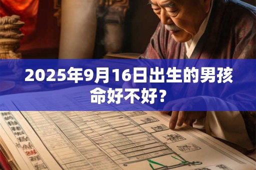 2025年9月16日出生的男孩命好不好？
