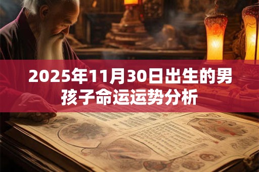 2025年11月30日出生的男孩子命运运势分析