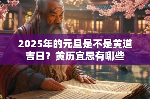 2025年的元旦是不是黄道吉日？黄历宜忌有哪些