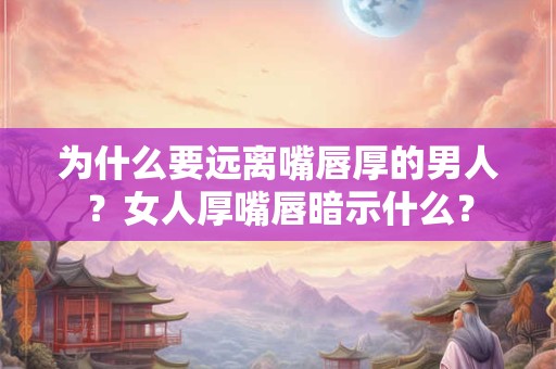 为什么要远离嘴唇厚的男人？女人厚嘴唇暗示什么？