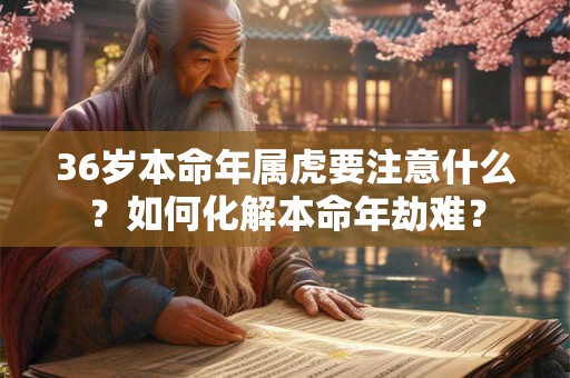 36岁本命年属虎要注意什么？如何化解本命年劫难？