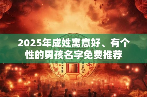 2025年成姓寓意好、有个性的男孩名字免费推荐