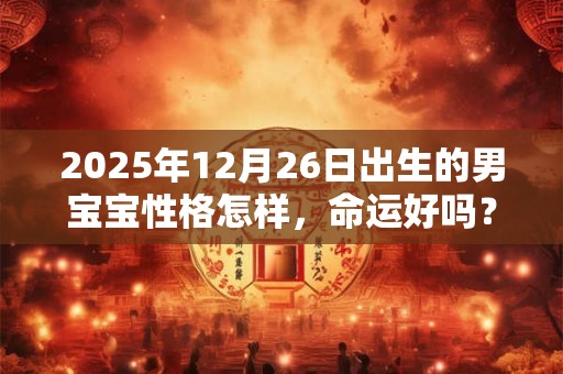 2025年12月26日出生的男宝宝性格怎样，命运好吗？