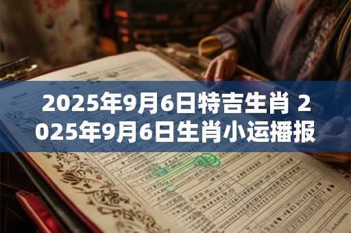 2025年9月6日特吉生肖 2025年9月6日生肖小运播报