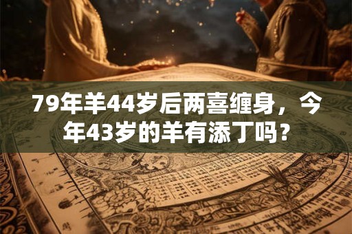 79年羊44岁后两喜缠身，今年43岁的羊有添丁吗？