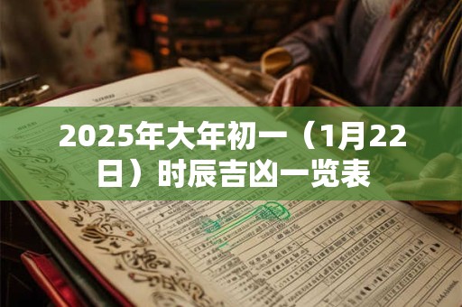 2025年大年初一（1月22日）时辰吉凶一览表