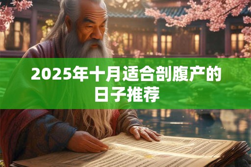2025年十月适合剖腹产的日子推荐