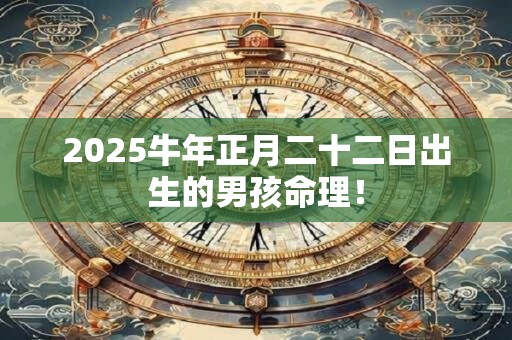 2025牛年正月二十二日出生的男孩命理！