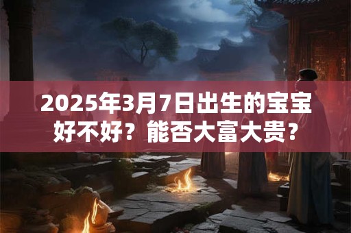 2025年3月7日出生的宝宝好不好？能否大富大贵？
