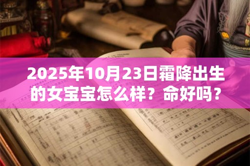 2025年10月23日霜降出生的女宝宝怎么样？命好吗？