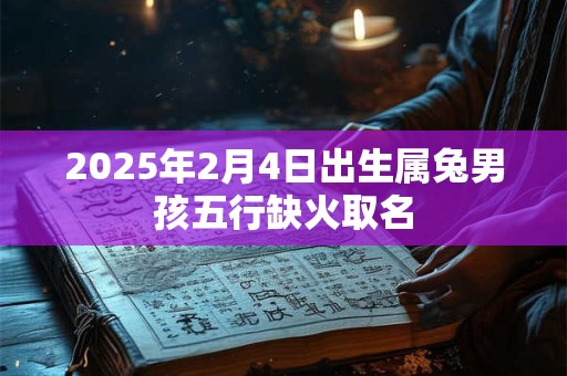 2025年2月4日出生属兔男孩五行缺火取名