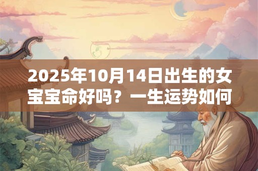 2025年10月14日出生的女宝宝命好吗？一生运势如何