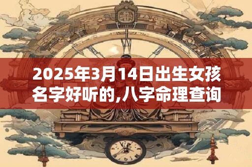 2025年3月14日出生女孩名字好听的,八字命理查询