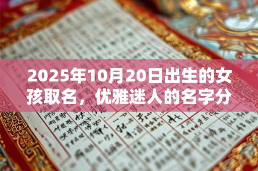 2025年10月20日出生的女孩取名，优雅迷人的名字分享