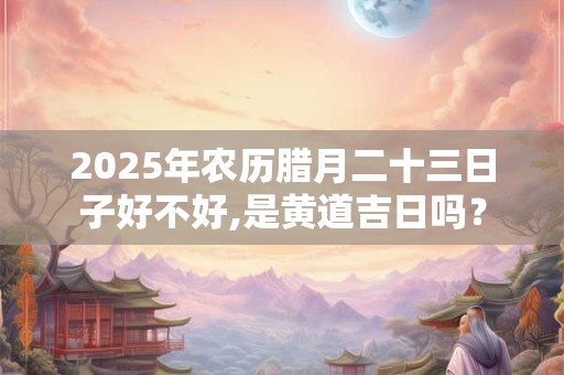 2025年农历腊月二十三日子好不好,是黄道吉日吗？