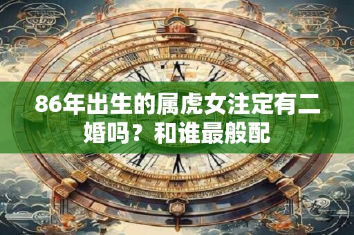 86年出生的属虎女注定有二婚吗？和谁最般配