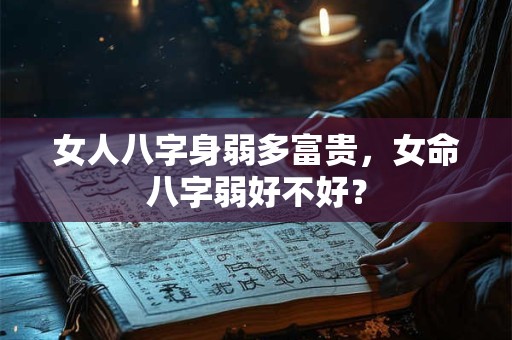 女人八字身弱多富贵，女命八字弱好不好？