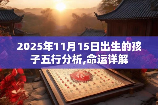 2025年11月15日出生的孩子五行分析,命运详解