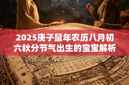 2025庚子鼠年农历八月初六秋分节气出生的宝宝解析