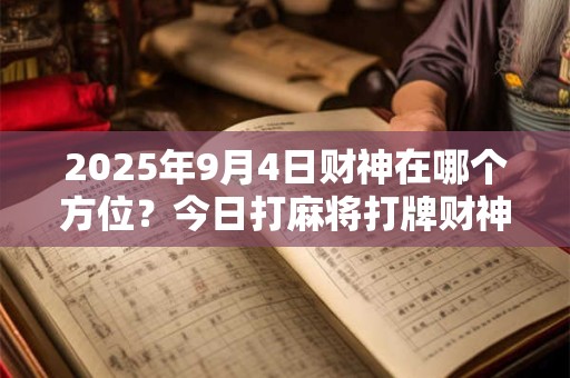 2025年9月4日财神在哪个方位？今日打麻将打牌财神方位